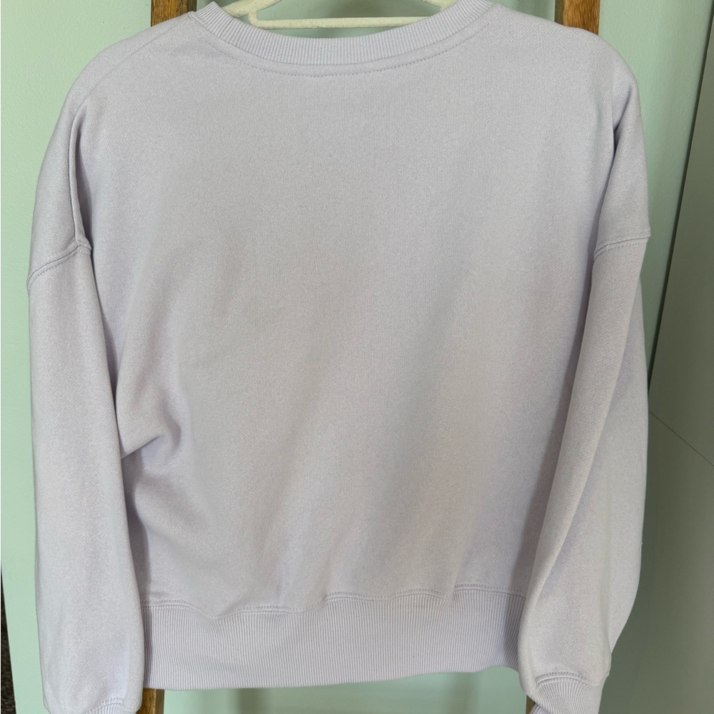 Mighty Fine Lavender Crewneck Sweatshirt with Blue St. Tropez Graphic - Picture 4 of 4